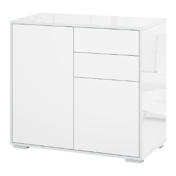 MOBILETTO ARMADIETTO MULTIUSO CON  APERTURA A PRESSIONE 79X36X74 CM BIANCO