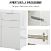 MOBILETTO ARMADIETTO MULTIUSO CON  APERTURA A PRESSIONE 79X36X74 CM BIANCO