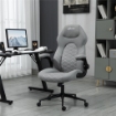 SEDIA DA UFFICIO ERGONOMICA E RECLINABILE AD ALTEZZA REGOLABILE, 65.5X69.5X112-122 CM, GRIGIO CHIARO