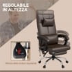 SEDIA DA UFFICIO MASSAGGIANTE AD ALTEZZA REGOLABILE CON POGGIAPIEDI E TELECOMANDO, 66X67X115-123 CM, MARRONE