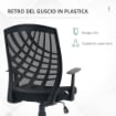 SEDIA DA UFFICIO ERGONOMICA GIREVOLE CON ALTEZZA REGOLABILE, DONDOLO E TESSUTO A RETE, NERO