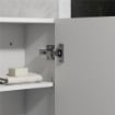 MOBILETTO BAGNO IN MDF A MURO CON 3 RIPIANI E RIPIANO SUPERIORE REGOLABILE, 37X22.5X70 CM, BIANCO