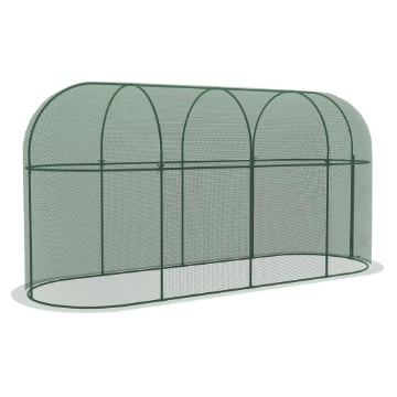 SERRA PER PIANTE A RETE 3X1X1.5M CON PORTA A CERNIERA E PICCHETTI A TERRA, VERDE