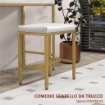 MOBILE TOELETTA CON SPECCHIO, 2 CASSETTI, 5 RIPIANI E SGABELLO, IN MDF E TRUCIOLATO, 80X40X138 CM, BIANCO