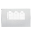 SET 2 PARETI LATERALI PER GAZEBO 3X3 M PIEGHEVOLI IN TESSUTO OXFORD CON FINESTRE, 295X200 CM, BIANCO