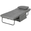 POUF LETTO PIEGHEVOLE MULTIUSO 4 IN 1 CON SCHIENALE RECLINABILE A 5 LIVELLI, GRIGIO