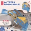 RIDUTTORE WATER CON SCALETTA REGOLABILE E MANIGLIE, PIEGHEVOLE CON CUSCINO RIMOVIBILE, BLU