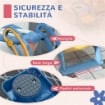 RIDUTTORE WATER CON SCALETTA REGOLABILE E MANIGLIE, PIEGHEVOLE CON CUSCINO RIMOVIBILE, BLU