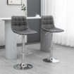 SET 2 SGABELLI DA BAR GIREVOLI IN SIMILPELLE 42X45X89-110CM