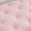 POUF CONTENITORE OVALE TRAPUNTATO IN VELLUT 71X52X42CM ROSA