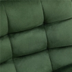 SET 2 SGABELLI CON SCHIENALE E POGGIAPIEDI IN METALLO E VELLUTO VERDE 45X47X88C