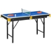 TAVOLO DA GIOCO PIEGHEVOLE 2 IN 1 PER BILIARDO E PING PONG CON ACCESSORI INCLUSI, 140X63X60-80 CM