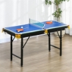 TAVOLO DA GIOCO PIEGHEVOLE 2 IN 1 PER BILIARDO E PING PONG CON ACCESSORI INCLUSI, 140X63X60-80 CM