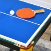 TAVOLO DA GIOCO PIEGHEVOLE 2 IN 1 PER BILIARDO E PING PONG CON ACCESSORI INCLUSI, 140X63X60-80 CM