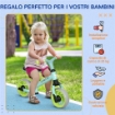 BICI SENZA PEDALI PER BAMBINI MAX 4 ANNI CON SELLA REGOLABILE, IN ACCIAIO, PP, PU E TPR, 66.5X34X47 CM