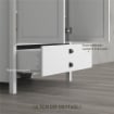 ARMADIO A 2 ANTE CON CASSETTO INFERIORE, BARRA APPENDIABITI E RIPIANO, 85X55X160CM, BIANCO