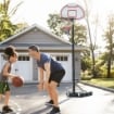 CANESTRO DA BASKET DA ESTERNO CON SUPPORTO E ALTEZZA REGOLABILE IN ACCIAIO