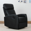 POLTRONA RELAX RECLINABILE ERGONOMICA IN ECOPELLE 65 X 92 X 100CM NERO