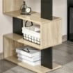 SCRIVANIA CON LIBRERIA PER CAMERA, SCRIVANIA UFFICIO, SCRIVANIA PORTA PC IN LEGNO MULTICOLORE, 120X60X148CM