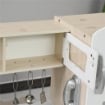 CUCINA GIOCATTOLO IN LEGNO PER BAMBINI CON LAVANDINO E FORNELLI PENTOLE E UTENSILI - BIANCO