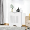 COPRITERMOSIFONE BIANCO IN MDF CON PIANO D'APPOGGIO E DESIGN ANTIRIBALTAMENTO, 78X19X82 CM