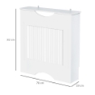 COPRITERMOSIFONE BIANCO IN MDF CON PIANO D'APPOGGIO E DESIGN ANTIRIBALTAMENTO, 78X19X82 CM