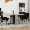 TAVOLO PIEGHEVOLE IN LEGNO PER 4-6 PERSONE CON RUOTE, 75X140X74CM, GRIGIO