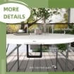 TAVOLO PIEGHEVOLE PER GIARDINO E CAMPEGGIO, IN ACCIAIO E HDPE, Ø122X73 CM, GRIGIO E BIANCO