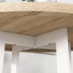 TAVOLO DA PRANZO ROTONDO MODERNO PER 4 PERSONE, Ø100X75CM, LEGNO NATURALE E BIANCO