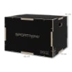 BOX JUMP PLIOMETRICO A 3 ALTEZZE IN LEGNO ANTISCIVOLO, 61-51-41CM, NERO