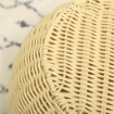 CASETTA PER GATTI A 2 LIVELLI IN RATTAN PE CON CUSCINO LAVABILE, Ø40X30 CM, BEIGE