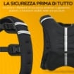 GIUBBOTTO ZAVORRATO 10KG TRASPIRANTE CON TASCA PORTAOGGETTI E SPALLACCI, IN TESSUTO OXFORD, 40X35 CM, NERO
