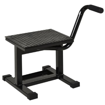 DURHAND CAVALLETTO ALZAMOTO IN ACCIAIO MAX 150KG CON SUPERFICIE IN GOMMA E MANOVELLA, 48X34X43 CM, NERO