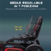 GO KART A PEDALI PER BAMBINI 3-8 ANNI CON SEDILE REGOLABILE E RUOTE IN EVA, 100X58X58.5 CM, ROSSO NERO