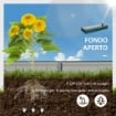 LETTO PER ORTO RIALZATO IN METALLO DA ESTERNO, PORTAPIANTE PER FIORI ED ERBE, 241X90,5X30CM