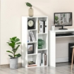 LIBRERIA MODERNA A CUBI CON 7 RIPIANI, IN LEGNO TRUCIOLATO, 50X24X106 CM, BIANCA