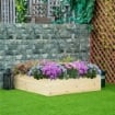 LETTO PER ORTO RIALZATO IN LEGNO, FIORIERA DA GIARDINO PER PIANTE E ORTAGGI, 117X117X30CM