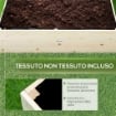 LETTO PER ORTO RIALZATO IN LEGNO, FIORIERA DA GIARDINO PER PIANTE E ORTAGGI, 117X117X30CM
