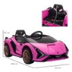 MACCHINA ELETTRICA PER BAMBINI 3-5 ANNI LAMBORGHINI 12V CON TELECOMANDO E VELOCITÀ 3-5KM/H, ROSA