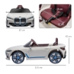 MACCHINA ELETTRICA PER BAMBINI 3-6 ANNI CON LICENZA BMW CON TELECOMANDO, CLACSON E FARI, 115X67X45 CM, BIANCA