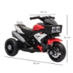 MOTO ELETTRICA PER BAMBINI 3-5 ANNI (MAX. 25KG) CON 3 RUOTE, LUCI E SUONI, BATTERIA 6V, ROSSO, 86X42X52CM