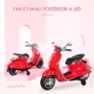 MOTO ELETTRICA PER BAMBINI CON LICENZA UFFICIALE VESPA, 2 ROTELLE, LUCI E SUONI, 108X49X75 CM, ROSSA