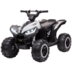 QUAD PER BAMBINI 3-5 ANNI ELETTRICO 12V, 2 VELOCITÀ, RUOTE LARGHE CON SOSPENSIONI E FARI LED, BIANCO