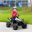 QUAD PER BAMBINI 3-5 ANNI ELETTRICO 12V, 2 VELOCITÀ, RUOTE LARGHE CON SOSPENSIONI E FARI LED, BIANCO