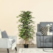 PIANTA FINTA DI FICUS ALTA 150CM, DECORAZIONE PER INTERNO ED ESTERNO CON VASO INCLUSO