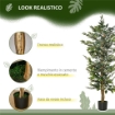 PIANTA FINTA DI FICUS ALTA 150CM, DECORAZIONE PER INTERNO ED ESTERNO CON VASO INCLUSO