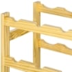 SCAFFALE PORTABOTTIGLIE A 7 LIVELLI PER 42 BOTTIGLIE DI VINO, LEGNO DI PINO NATURALE, 63X25X102CM