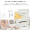 PICCOLA LIBRERIA PER BAMBINI CON RIPIANI E CASSETTO IN MDF, 60X29.9X90CM, BIANCO