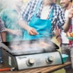 PIASTRA BARBECUE A GAS DA TAVOLO CON 2 BRUCIATORI E POTENZA 6KW, 48.5X46X21CM, NERO