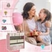 SCAFFALE PORTAGIOCHI PER BAMBINI CON 6 CONTENITORI RIMOVIBILI IN TESSUTO, 63X30X66CM, ROSA